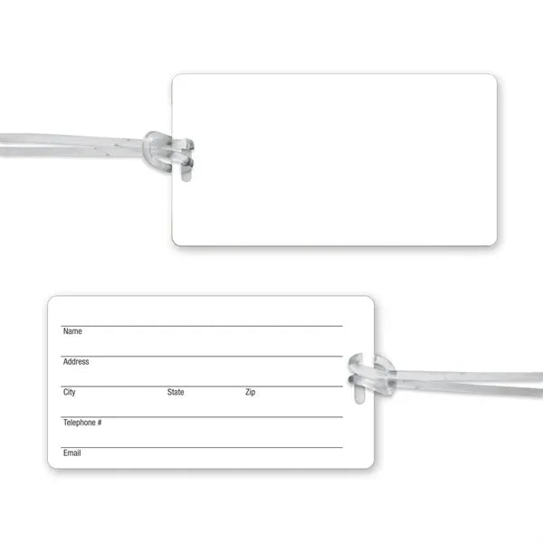 Ultra-Thin Luggage Tag with Clear Strap
