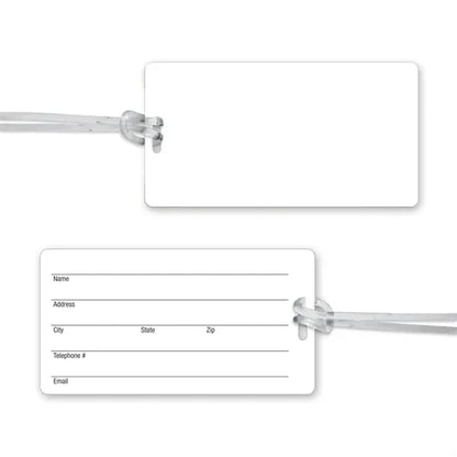 Ultra-Thin Luggage Tag with Clear Strap