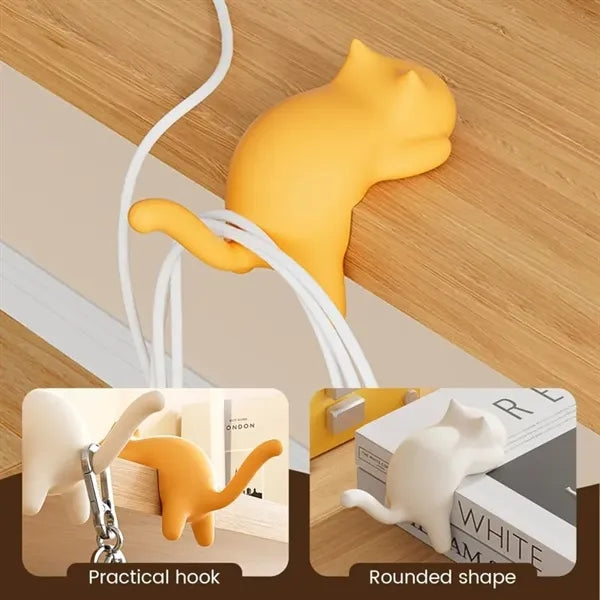 Portable Charming Cat Design Desk Hook