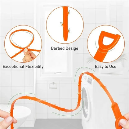 Flexible Barbed Wand Drain Clog Remover