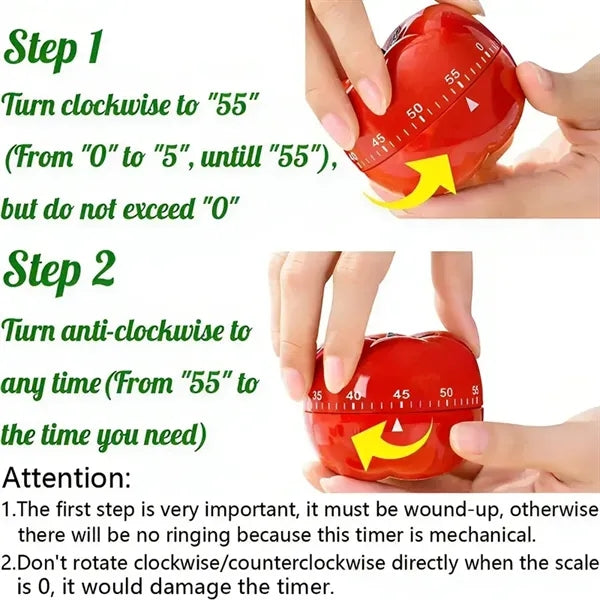 Manual Mechanical Tomato Timer