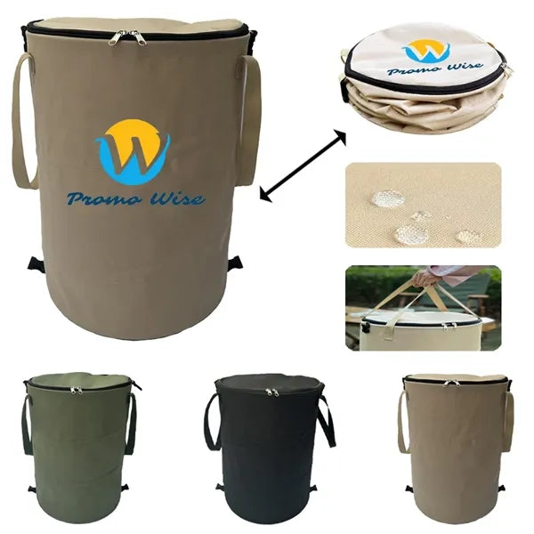 Waterproof  Foldable Camping Trash Can with Odor-Proof Cover
