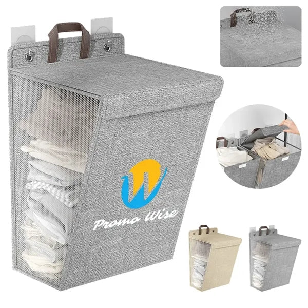 Waterproof Linen Wall-Mountable Collapsible Laundry Hamper