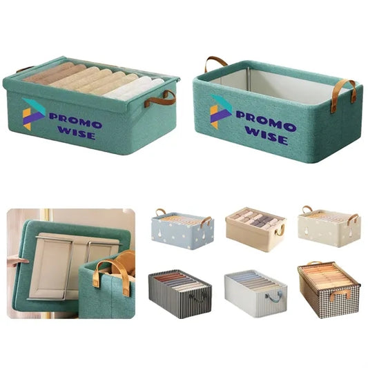 6-Cube Spacious Sturdy Frame Cotton-Linen Storage Organizer