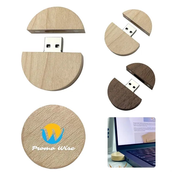 Magnetic Closure Handcrafted Walnut Wood USB 3.0 Flash Drive