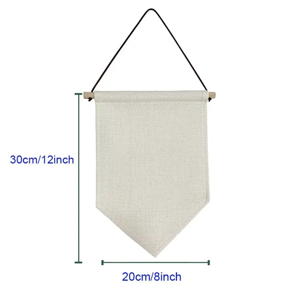 Canvas Wall Hanging with Rod Blank Banner Flags
