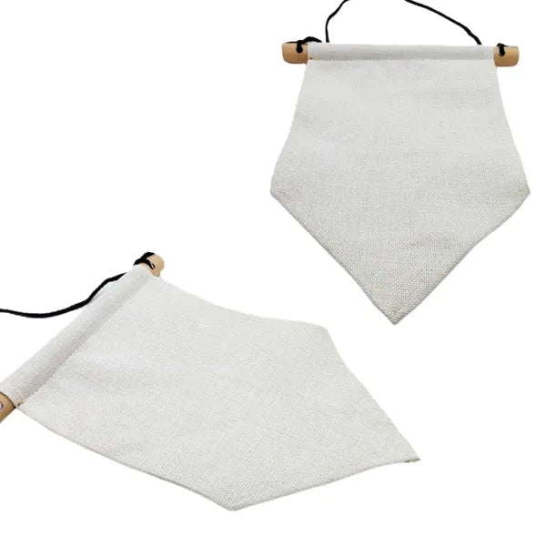 Canvas Wall Hanging with Rod Blank Banner Flags