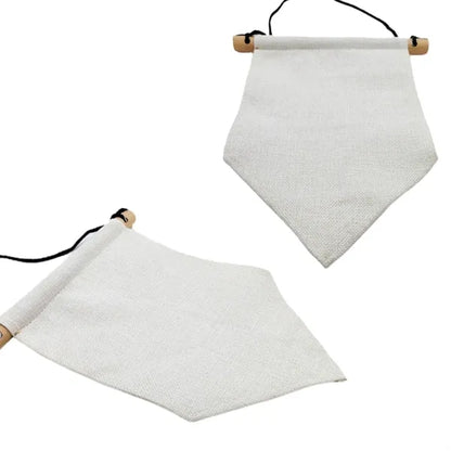 Canvas Wall Hanging with Rod Blank Banner Flags