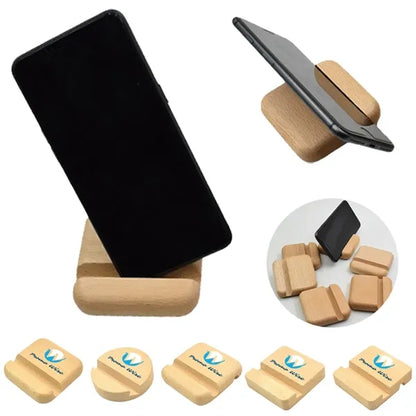 Minimalist  Ergonomic Viewing Stable Beech Wood Phone Stand