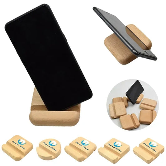 Minimalist  Ergonomic Viewing Stable Beech Wood Phone Stand