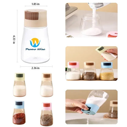 7.5oz Glass Precise Measuring Push-Button Salt Shakers