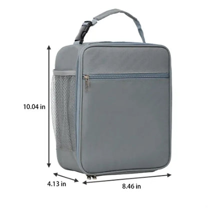 Durable PEVA Lined Multi-Pocket Compact Insulated Lunch Bag