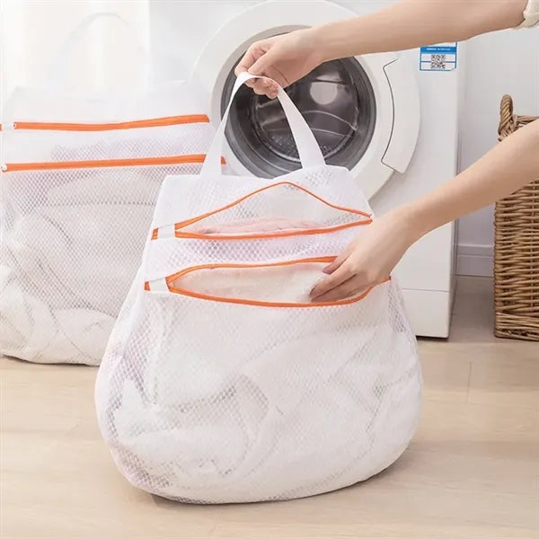 Double-Zip Mesh Laundry Bag
