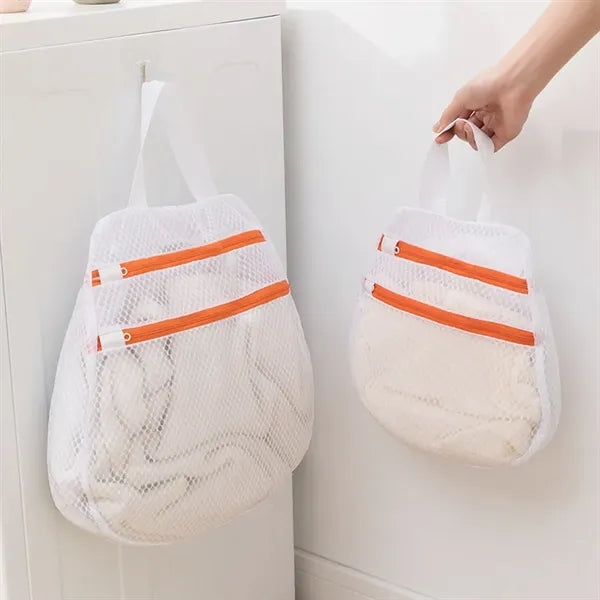 Double-Zip Mesh Laundry Bag