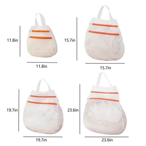 Double-Zip Mesh Laundry Bag