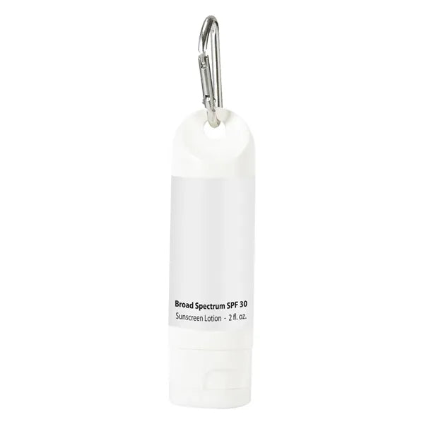 2 Oz. SPF 30 Sunscreen Lotion Carabiner Bottle