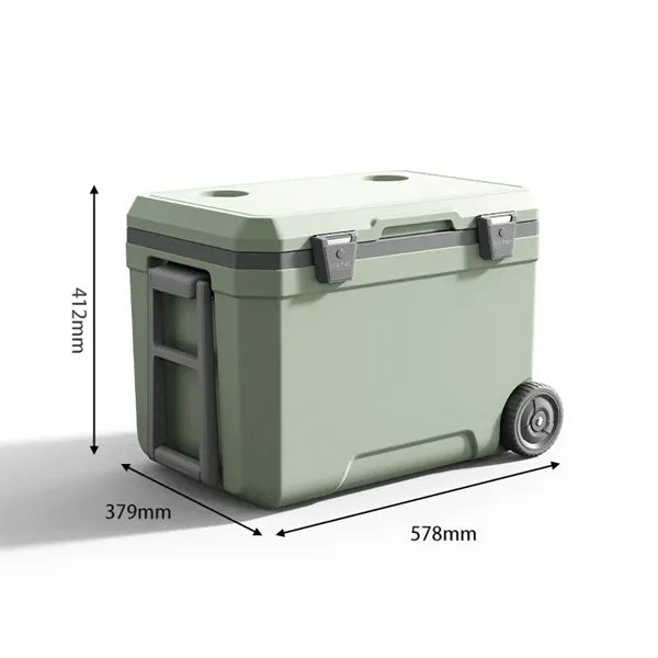 Insulated Portable Rolling Cooler with Wheels