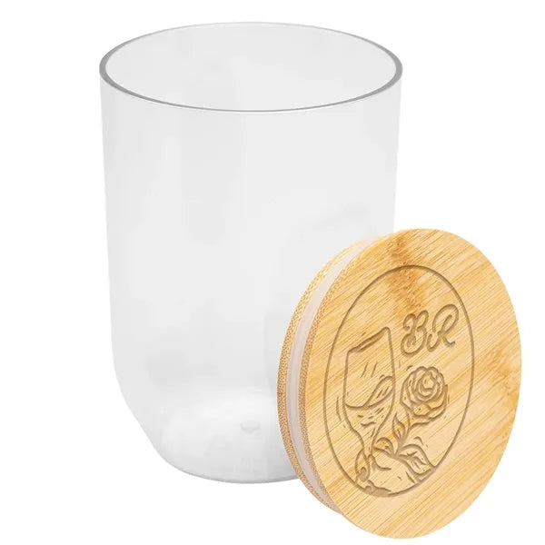 12 Oz. Montrose rPET Wine Tumbler With Bamboo Lid