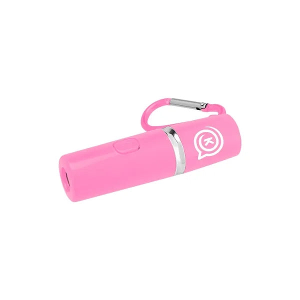 Rechargeable Portable Alarm And Flashlight With Carabiner...