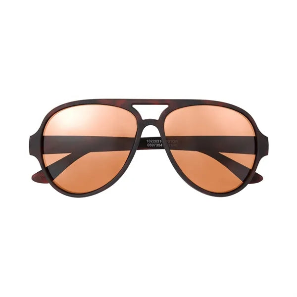 RUBBERIZED RECYCLED FRAME AVIATOR SUNGLASSES