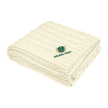 Cable Knit rPET Chenille Blanket