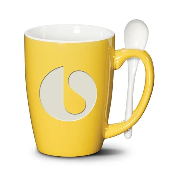 Winfield Mug & Spoon 15oz - Deep Etch