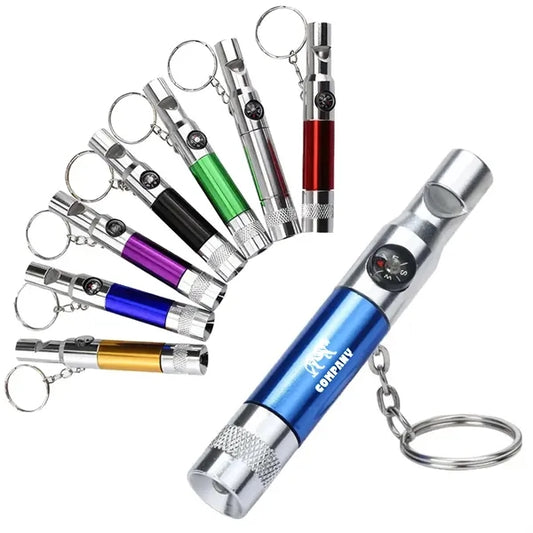 3 in 1 Keychain Flashlight Compass Whistle