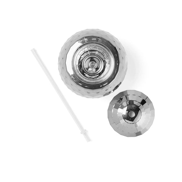 Disco Ball Tumbler with Straw
