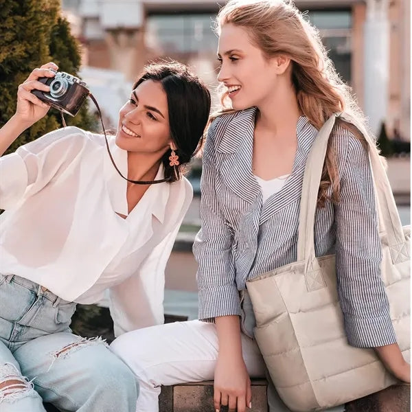 Tote Bag, Puffer Tote Bag Large Quilted Shoulder Bag for Wor