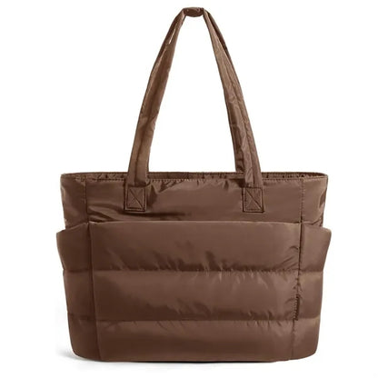Tote Bag, Puffer Tote Bag Large Quilted Shoulder Bag for Wor