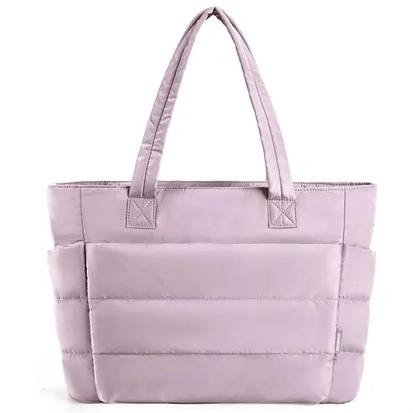 Tote Bag, Puffer Tote Bag Large Quilted Shoulder Bag for Wor