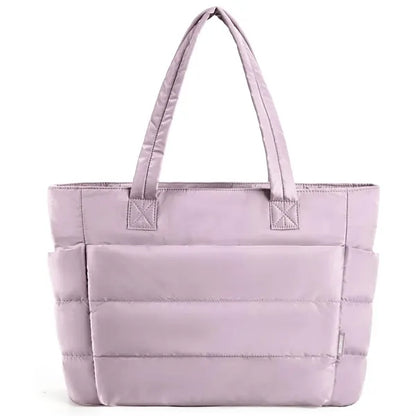 Tote Bag, Puffer Tote Bag Large Quilted Shoulder Bag for Wor
