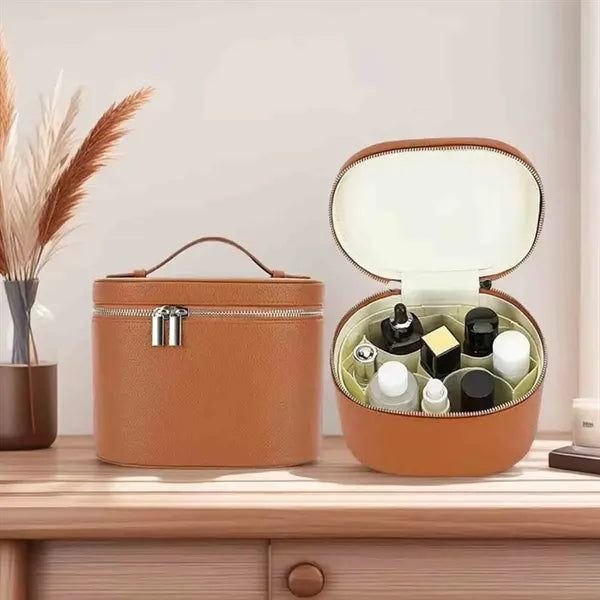 Portable PU Leather Cosmetic Bag