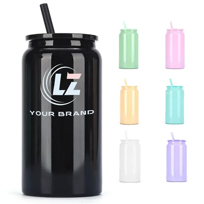 16oz. Fashionable Stainless Steel Insulated Mason Jar