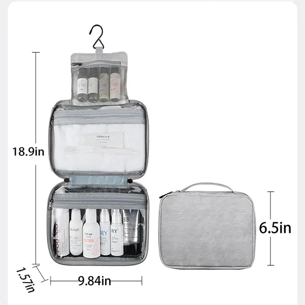 Hook-Style Makeup And PU Waterproof Toiletries Storage Bags