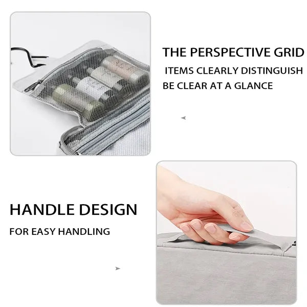 Hook-Style Makeup And PU Waterproof Toiletries Storage Bags