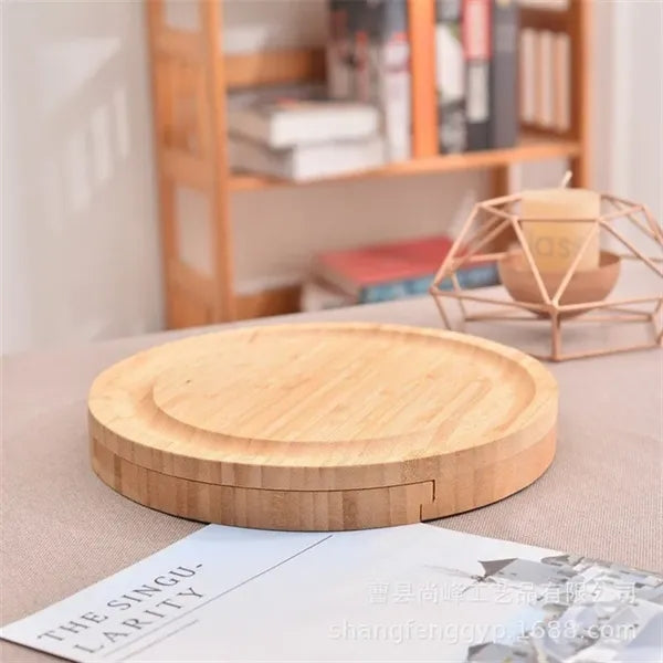 Bamboo Cheese Board with Knife Set