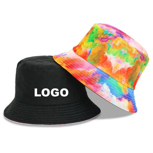 Unisex Print Double-Side-Wear Reversible Bucket Hat