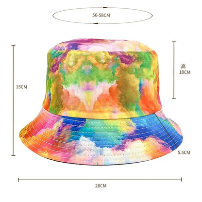 Unisex Print Double-Side-Wear Reversible Bucket Hat