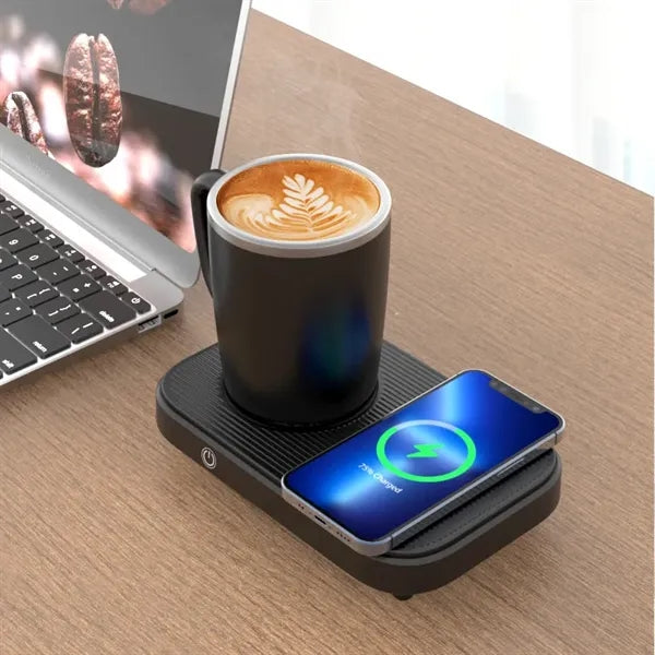 Smart Cup Warmer 15W Fast Wireless Charger Heating Cooling