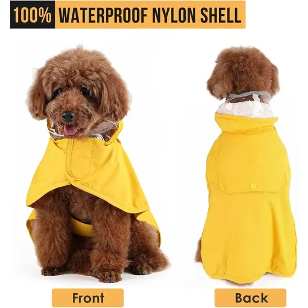 Foldable Portable Pet Raincoat Lightweight Waterproof Jacket