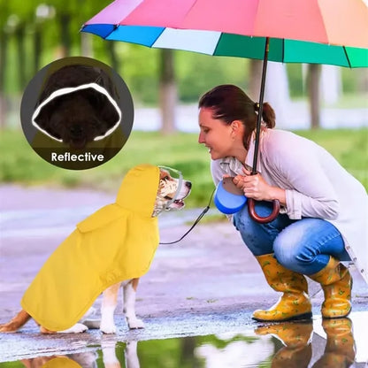 Foldable Portable Pet Raincoat Lightweight Waterproof Jacket