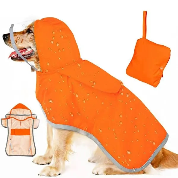 Foldable Portable Pet Raincoat Lightweight Waterproof Jacket