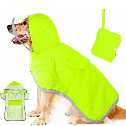 Foldable Portable Pet Raincoat Lightweight Waterproof Jacket