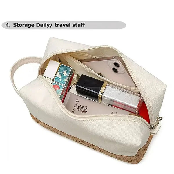 Cork Cosmetic Bag Eco Friendly Makeup Pouch with Custom Logo