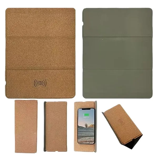 Foldable Cork Wireless Charging Mouse Pad Eco Friendly