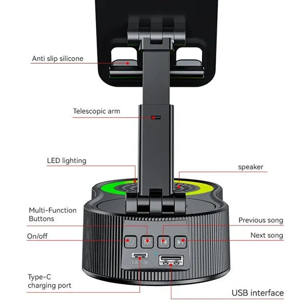 Cell Phone Stand with Bluetooth Speaker
