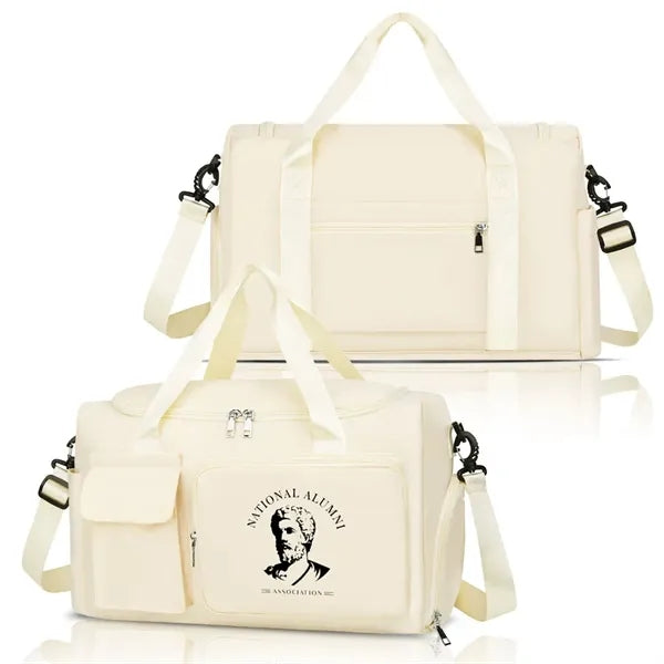 Nylon Duffel Bag With Shoes Compartment
