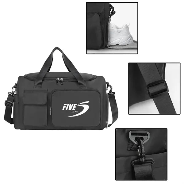 Nylon Duffel Bag With Shoes Compartment
