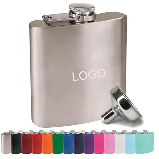 6 oz Stainless Steel Hip Flask with Funnel
